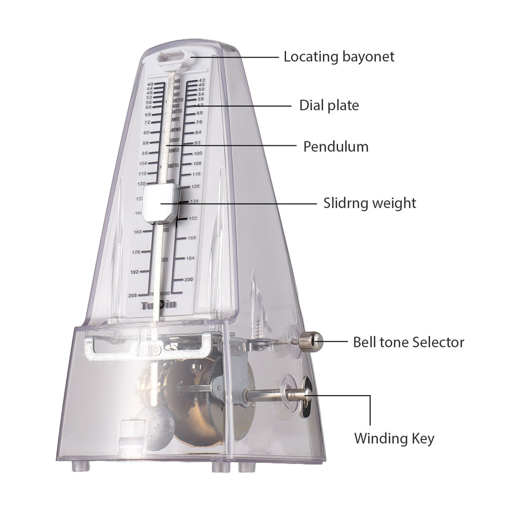 Механический метроном TUNYIN, портативный метроном с регулируемой скоростью удара, легкий,  #1