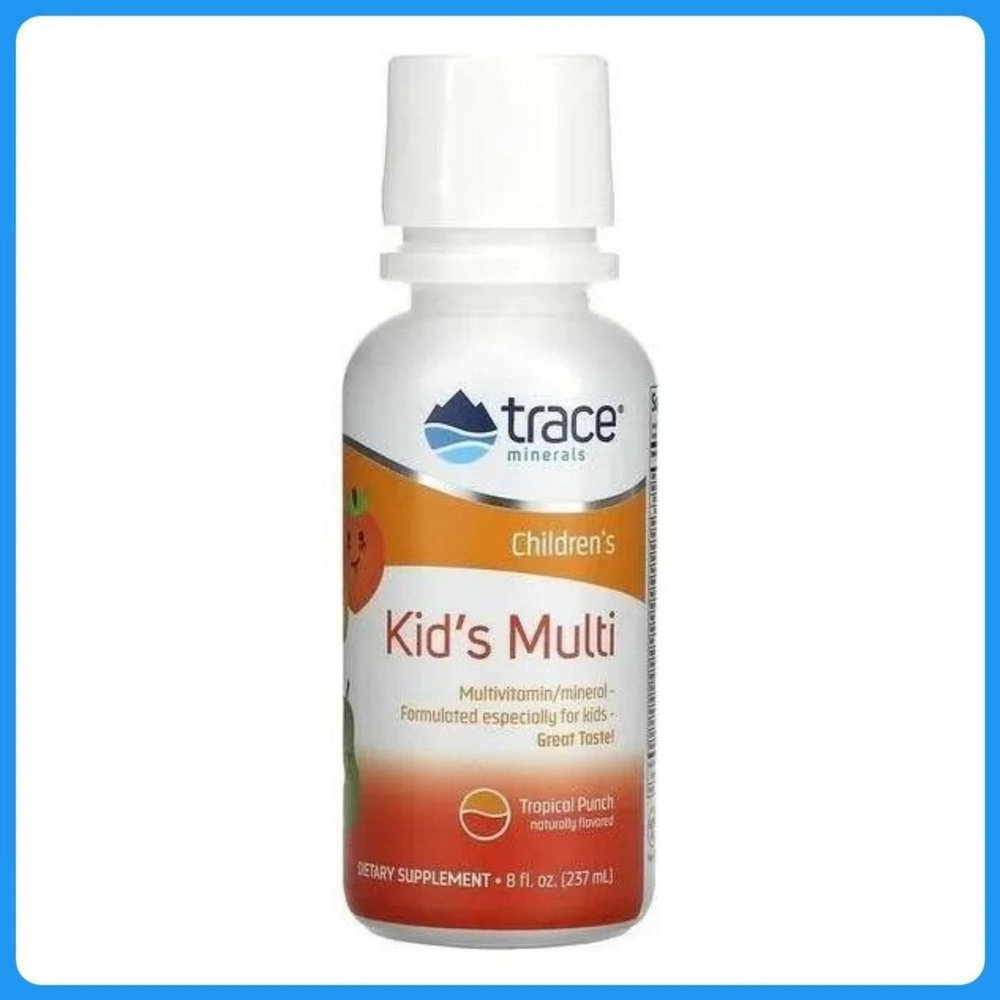 Мультивитамины для детей, Kids Multi, Trace Minerals, цитрусовый пунш, 237 мл  #1