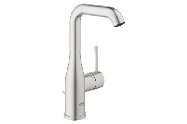 Смеситель для раковины GROHE Essence с донным клапаном, L-Size, суперсталь (32628DC1)  #1