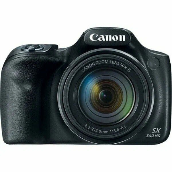 Canon Компактный фотоаппарат Фотоаппарат PowerShot SX540 HS, черный, черный  #1