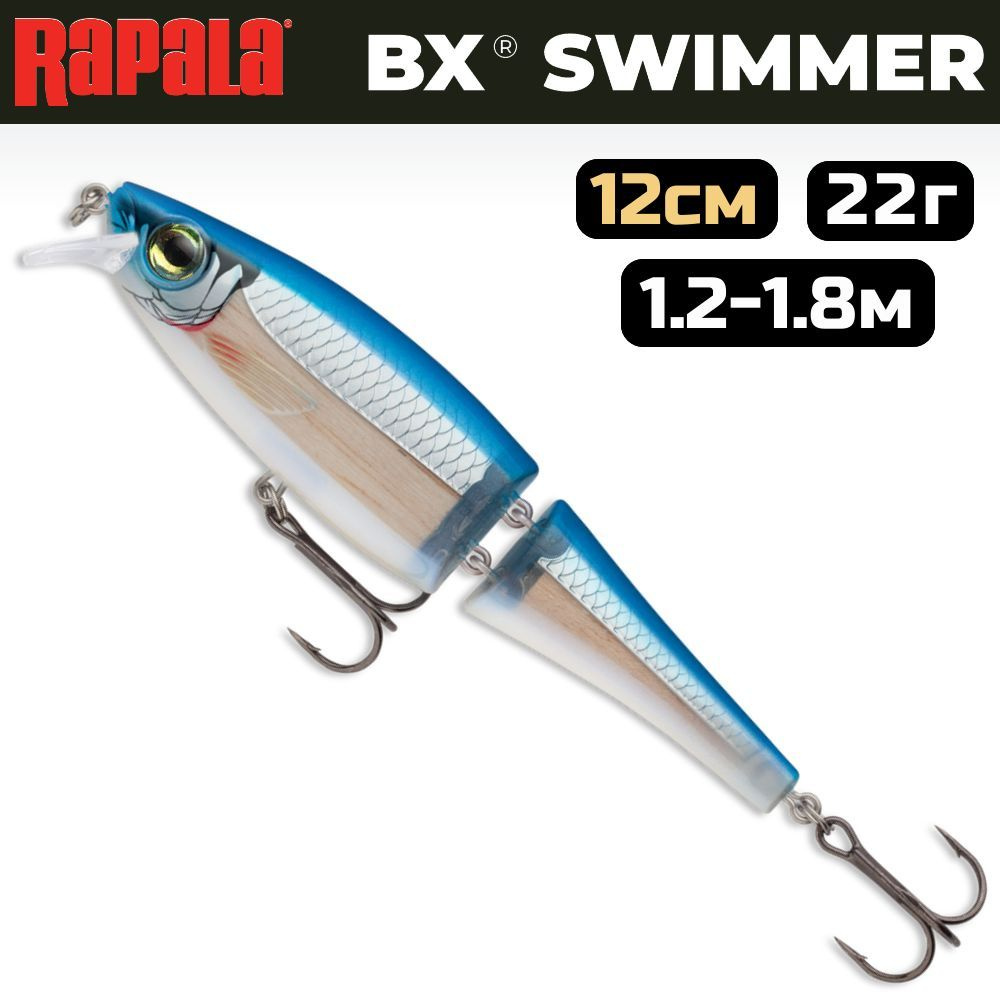 Воблер RAPALA BX Swimmer 12 см, 22 г, цвет BLP #1