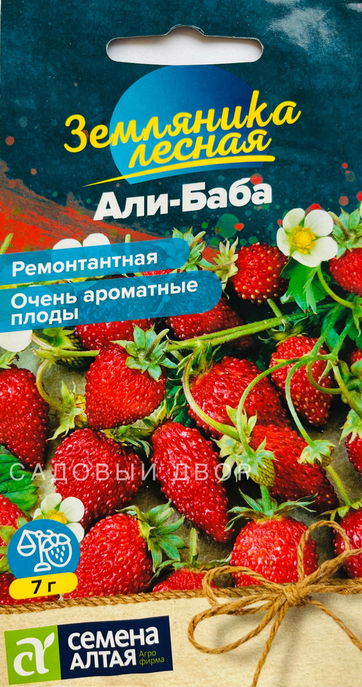 Земляника ремонтантная Али Баба , 1 пакет, семена 0,04 гр, Семена Алтая  #1