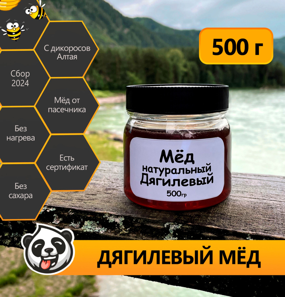 Мед натуральный Honey Panda дягилевый 500 грамм #1