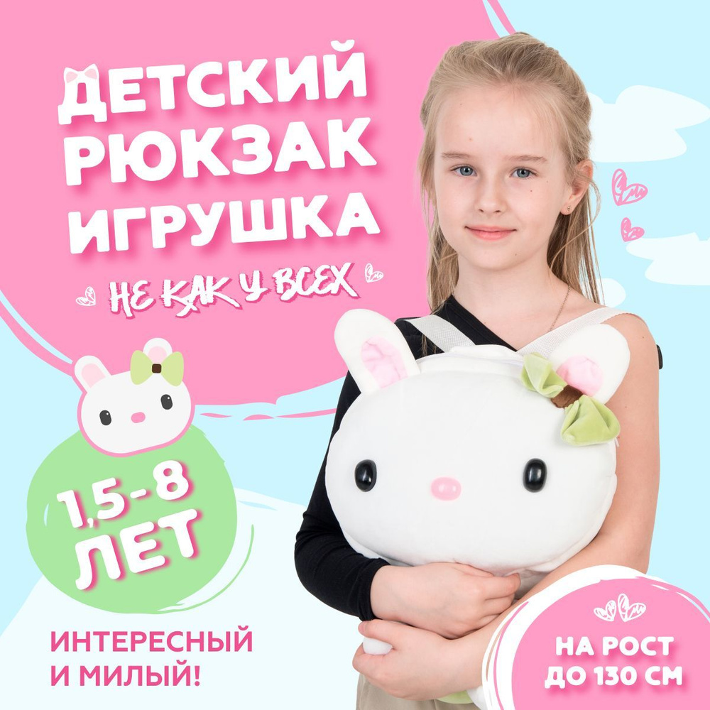 Рюкзак игрушка детский дошкольный Hello Kitty #1