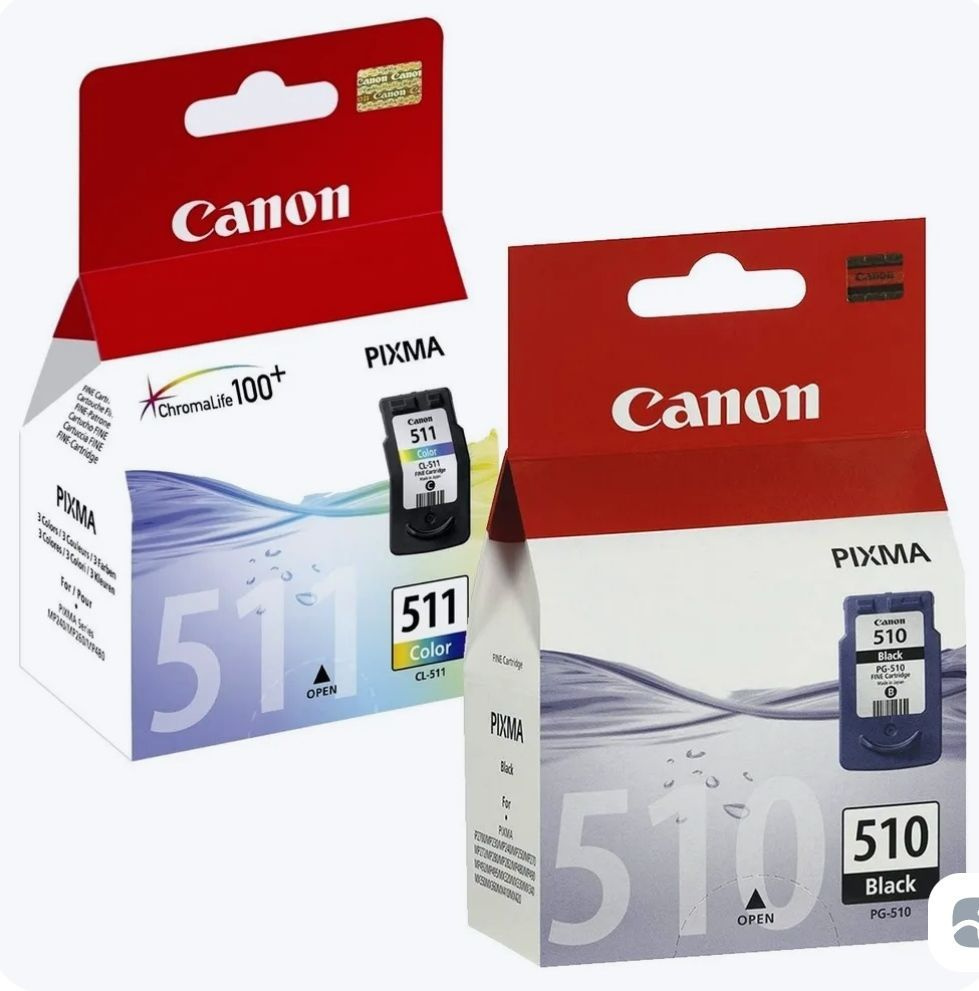 Картриджи Canon CL-511 и pg-510 набор комплект #1