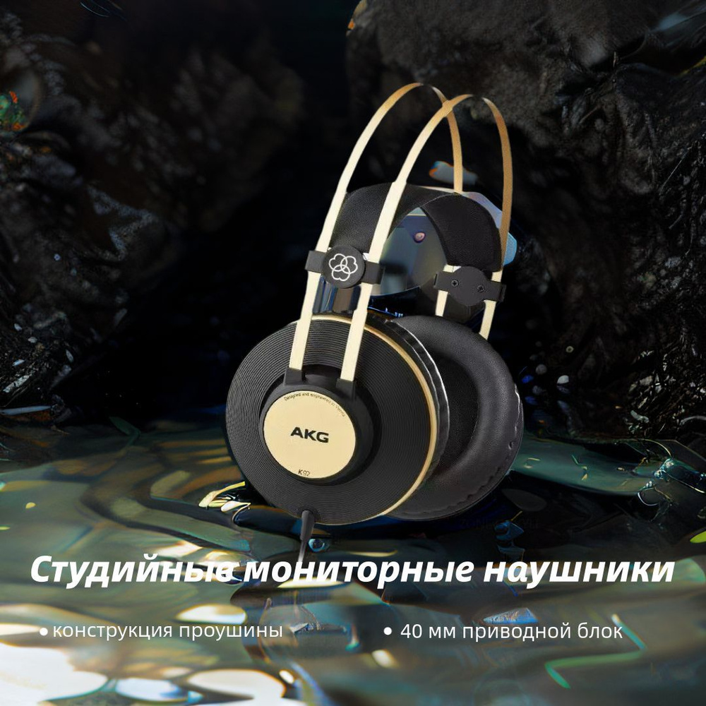 AKG Наушники проводные с микрофоном AKG AKG N5005, Bluetooth, 3.5 мм, 6.3 мм, черный  #1