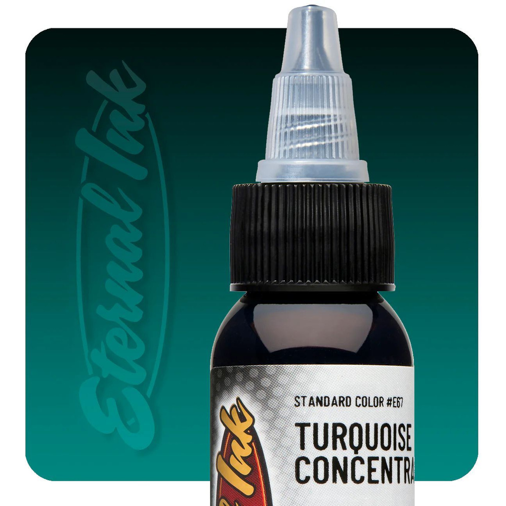 TURQUOISE CONCENTRATE Eternal краска пигмент для тату синий / голубой оттенок (1/2 oz / 15 мл)  #1