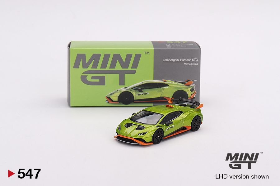 Коллекционная Premium машинка Mini GT Lamborghini Huracan STO Verde Citrea #547 (year 2023, MGT00547) #1