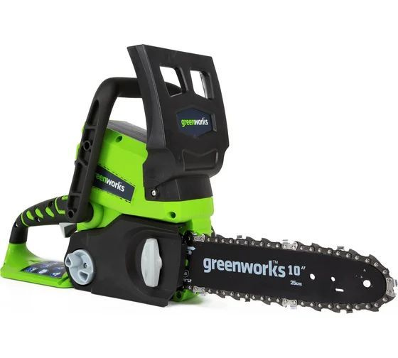 Цепная пила аккумуляторная GreenWorks G24CS25K2, 24V, 25см, c 1хАКБ 4 А.ч и ЗУ 2000007VB  #1