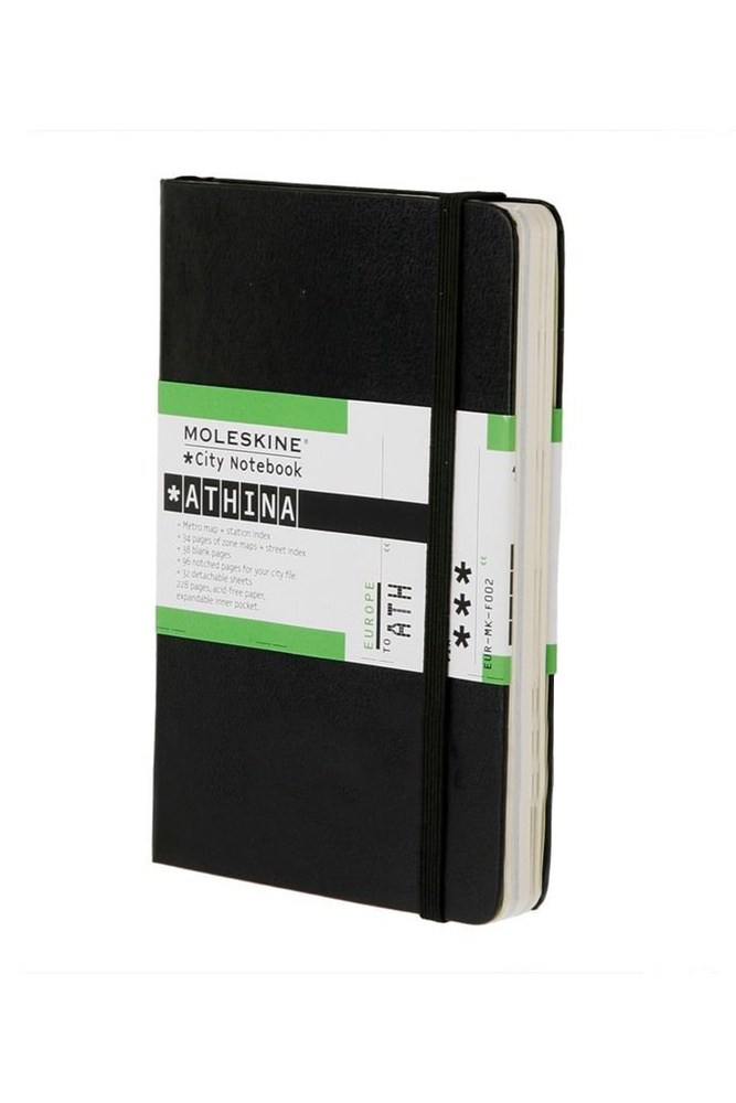 Записная книжка Moleskine Сity Notebook (Athens), Pocket, черная #1