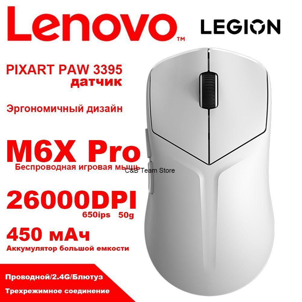 Lenovo Игровая мышь беспроводная M6X/M6X Pro, зеркальный #1