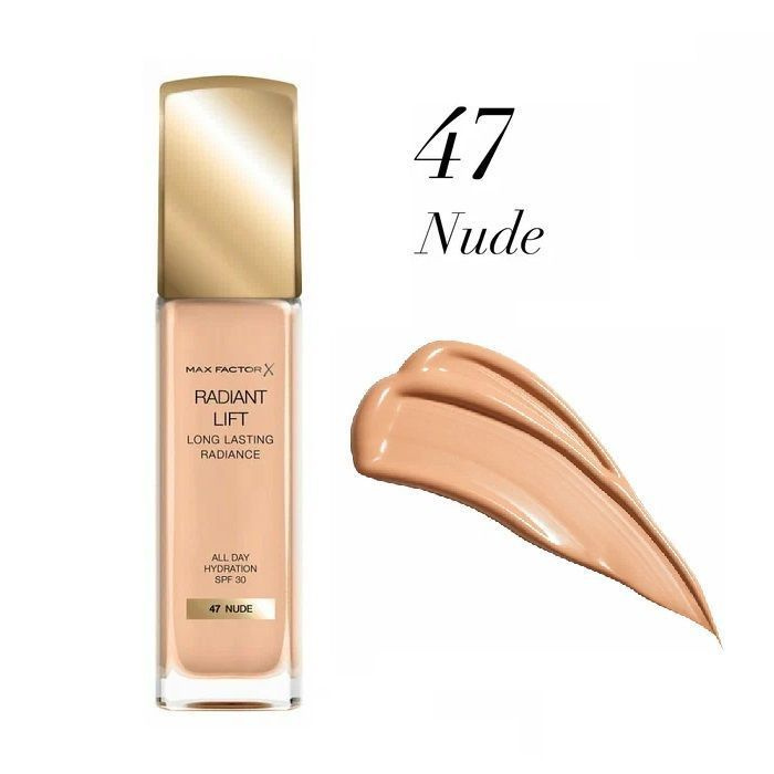 Тональная основа Radiant Lift Long Lasting Radiance Max Factor, тон 47 Nude 30мл #1