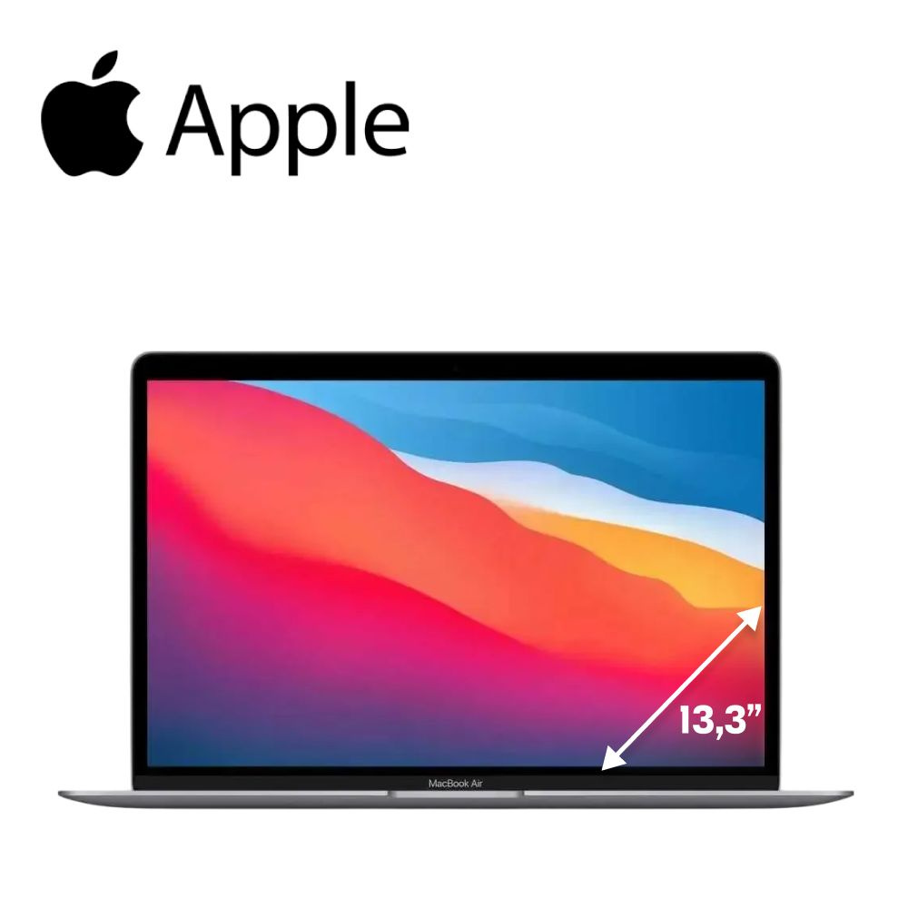 Apple MacBook Air Ноутбук 13.3", Apple M1 (3.2 ГГц), RAM 8 ГБ, SSD 256 ГБ, Apple M1, MacOS, (MGN63SA/A;MGN63HN/A), #1