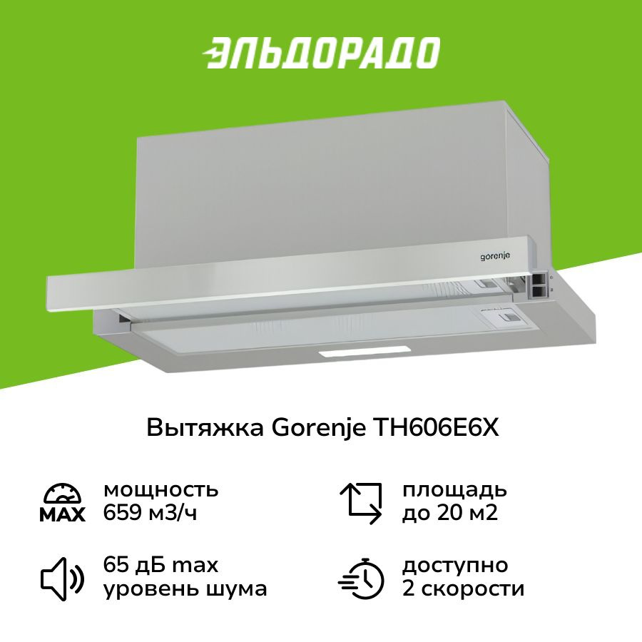 Вытяжка встраиваемая в шкаф Gorenje TH606E6X #1