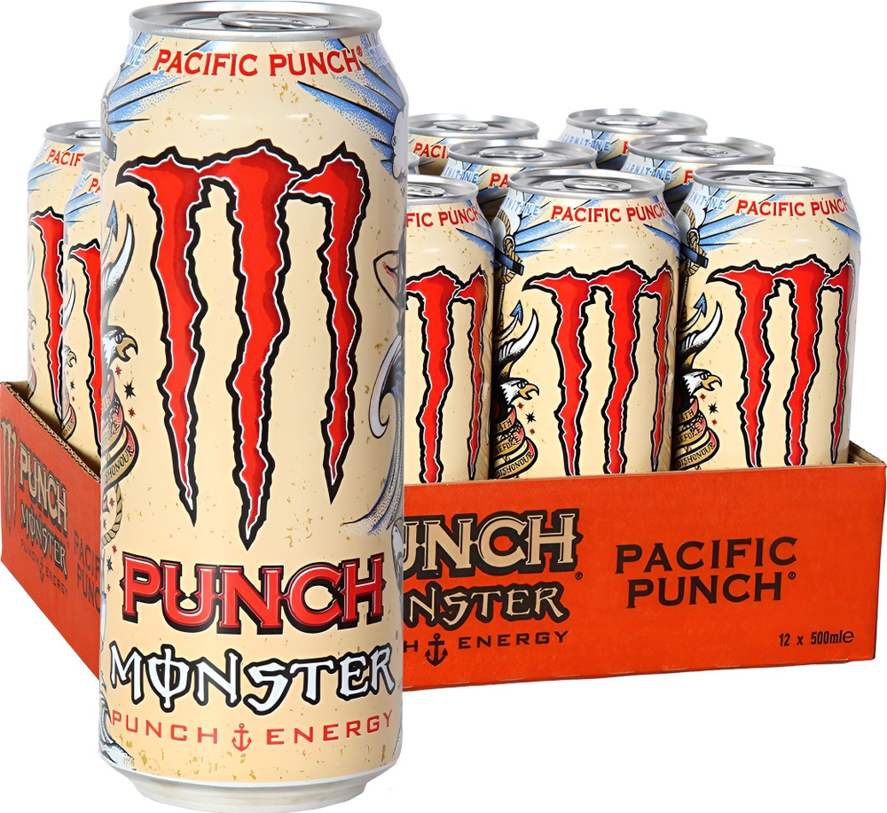 Monster Juised, Напиток энергетический Monster Pacific Punch c соком, 12 шт х 0.5 л.  #1