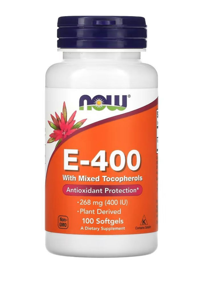 Vitamin E-400, Витамин Е 268 мг 100 капcул #1