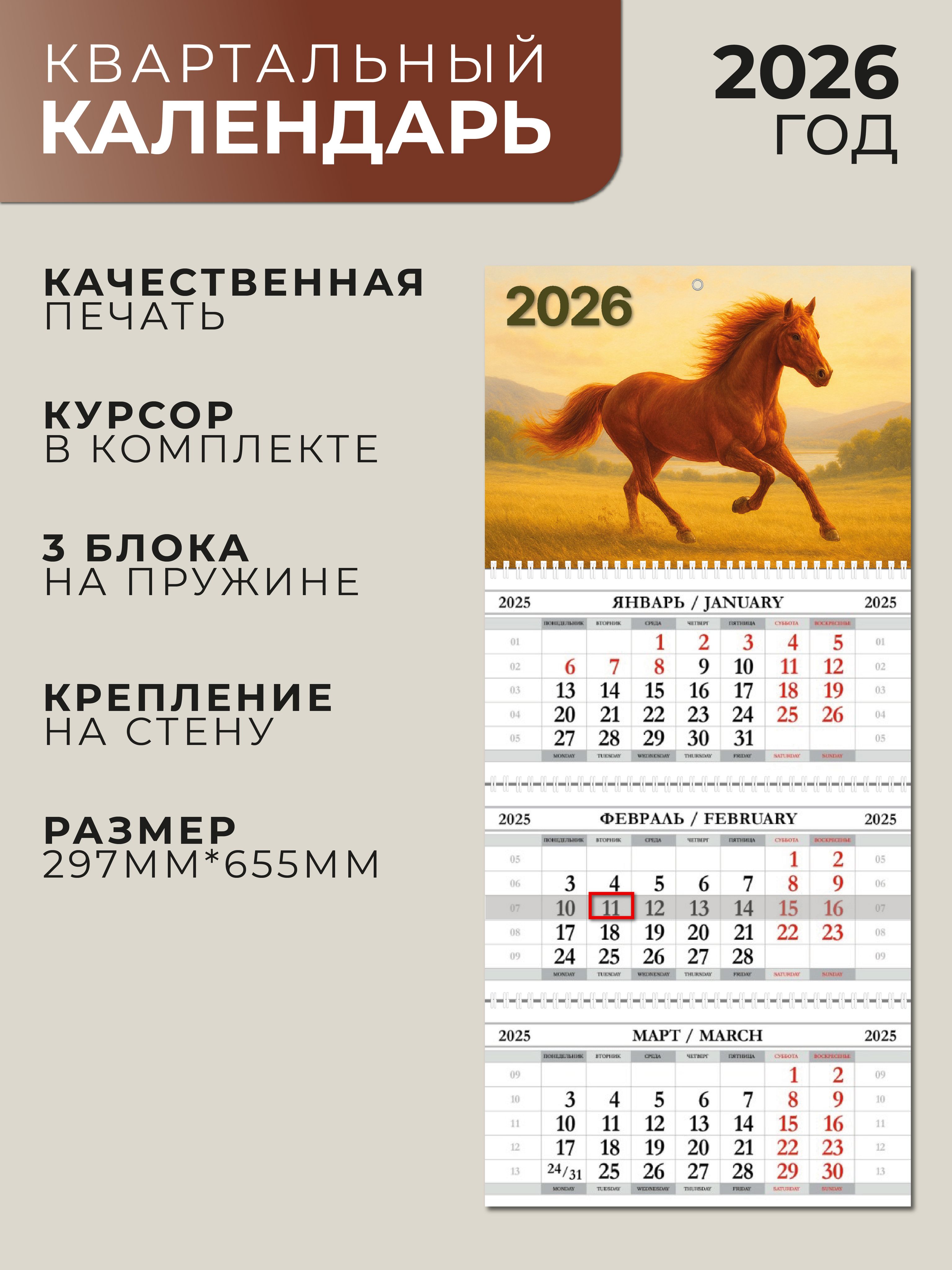 AS-PRINTКалендарь,Квартальный,29,7x65,3см