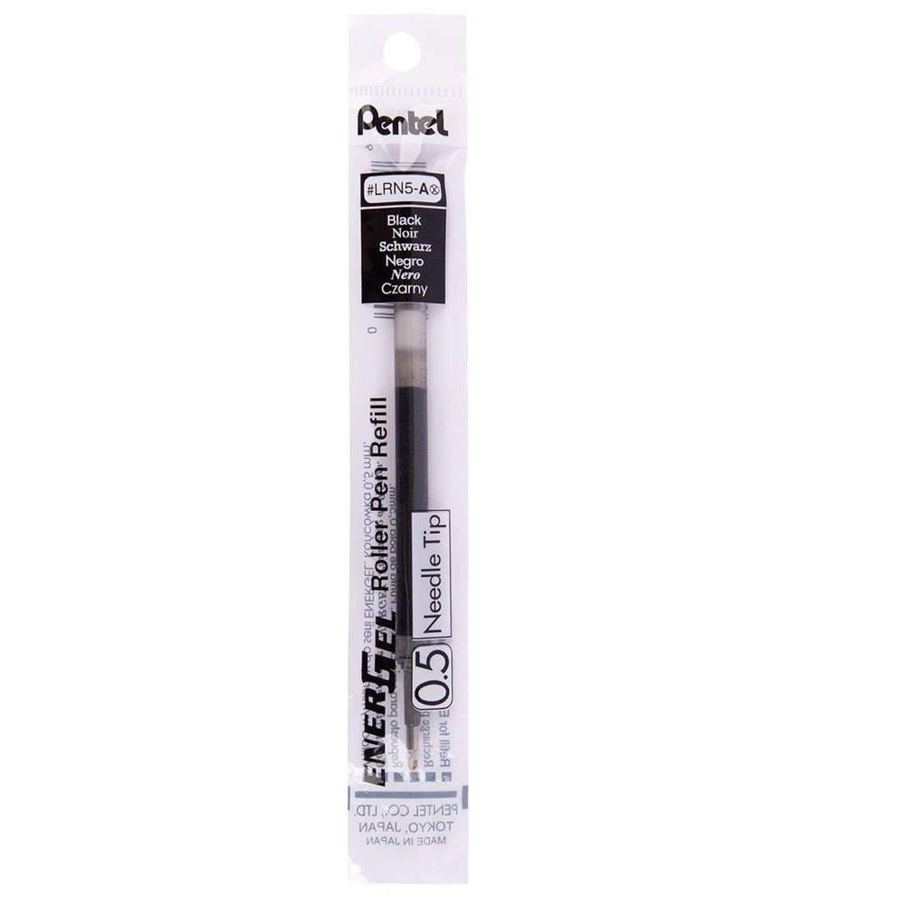 Стержень для ручек Pentel Для гелевых, черный, BLN75, BLN105, BL625, диаметр 0,5 мм  #1