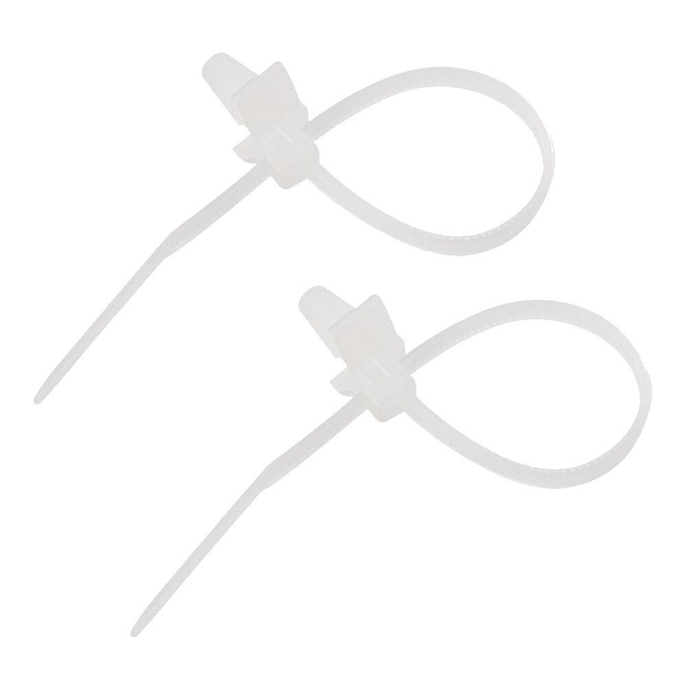 Стяжка кабельная Rexant 07-0107 100х2,5 мм для крепления в щитке нейлонoвая белая (100 шт.)  #1