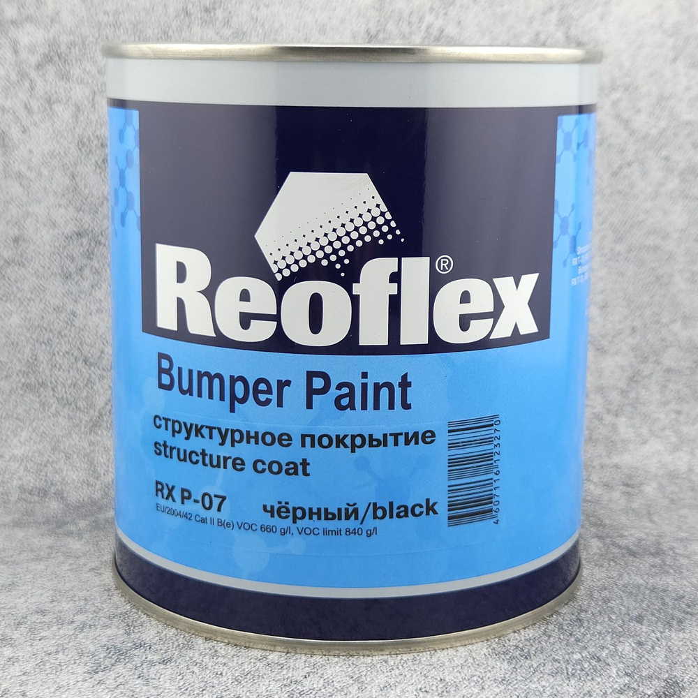 Структурное покрытие REOFLEX Structure Coat для бампера черное, структурная эмаль краска для бамперов, #1