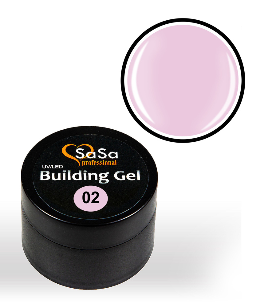 SaSa Гель для моделирования Building gel 50 гр. Цвет 02 (Milky Pink) #1