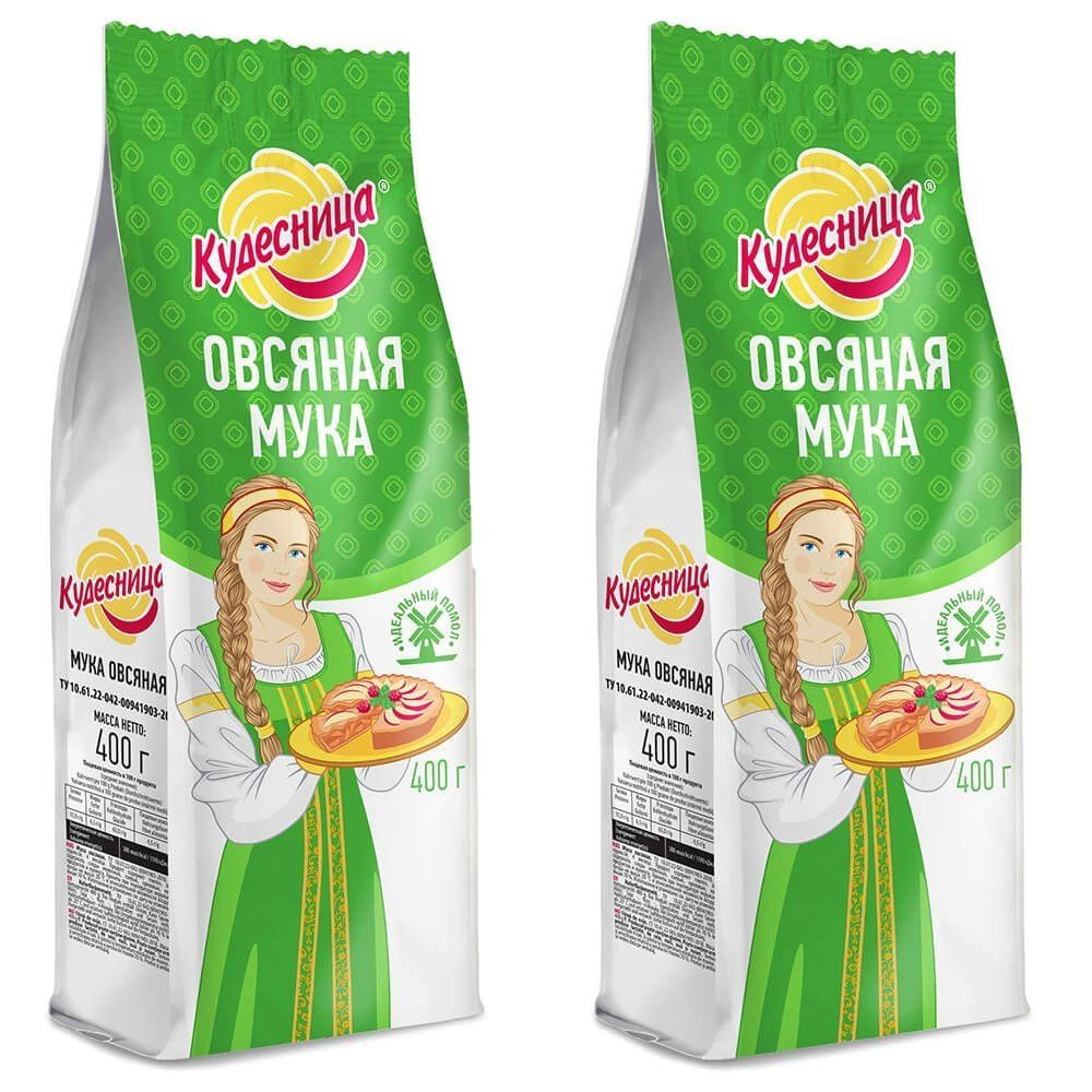 Мука овсяная Кудесница, 2 шт по 400 г #1