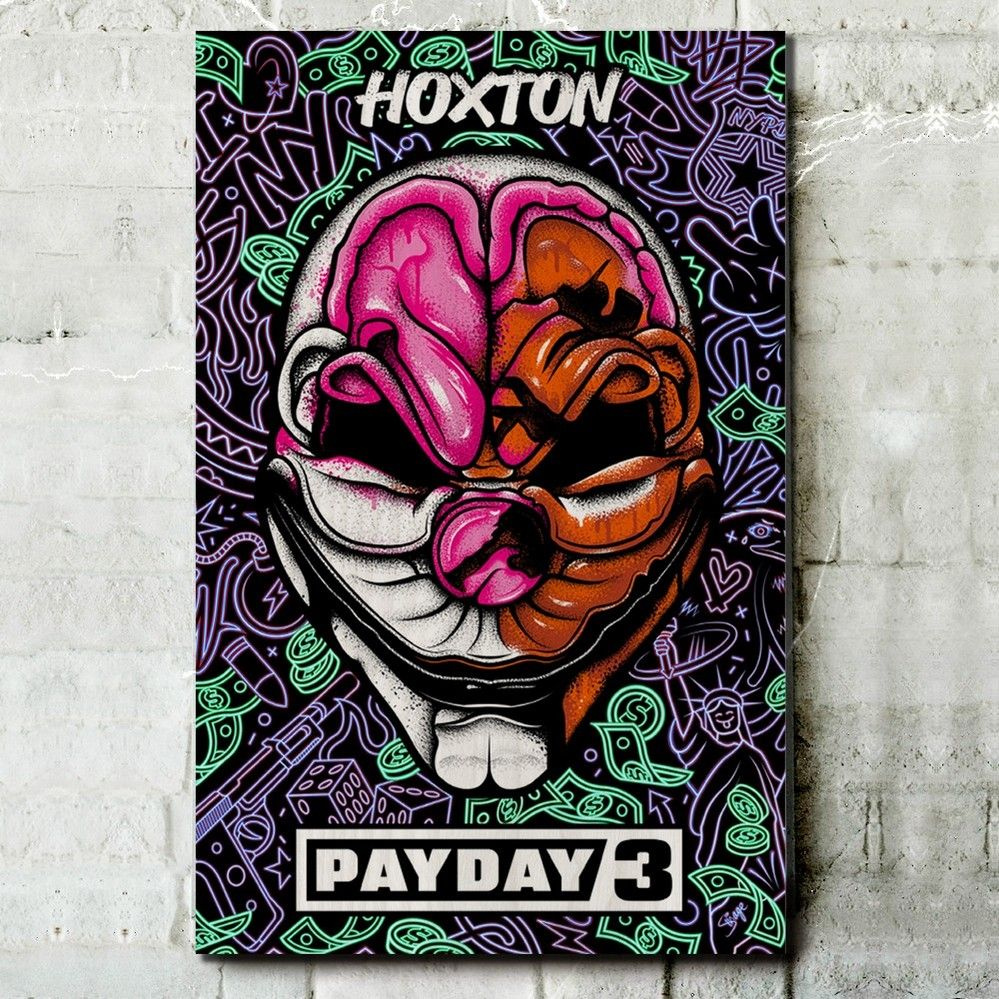 Картина интерьерная на дереве игры PayDay 3 (Пэй Дэй, Hoxton, PS, PC, XBOX, SWITCH) - 13603 В  #1