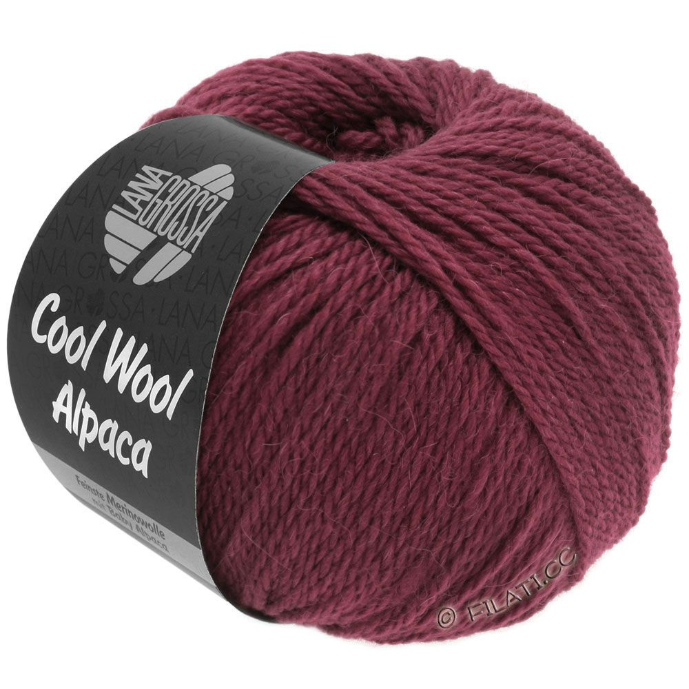 Пряжа Lana Grossa COOL WOOL ALPACA 41 бордо #1