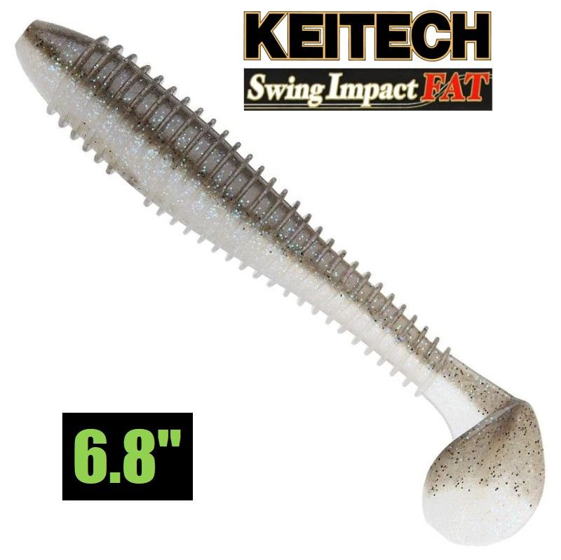 Приманка силиконовая Keitech Swing Impact Fat 6.8" цв. #440 Electric Shad (3шт) / Виброхвост Кейтеч Свинг #1