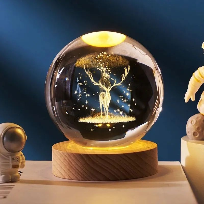 Светильник, 3D ночник, декоротивный интерьерный светильник "Олень" SteelStar  #1