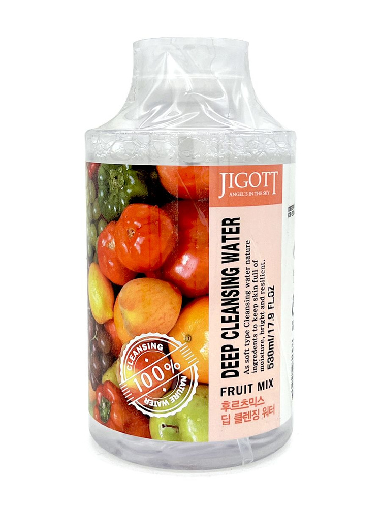 Jigott Глубоко очищающая вода с Экстрактами Фруктов Deep Cleansing Water Fruit Mix, 530 мл  #1