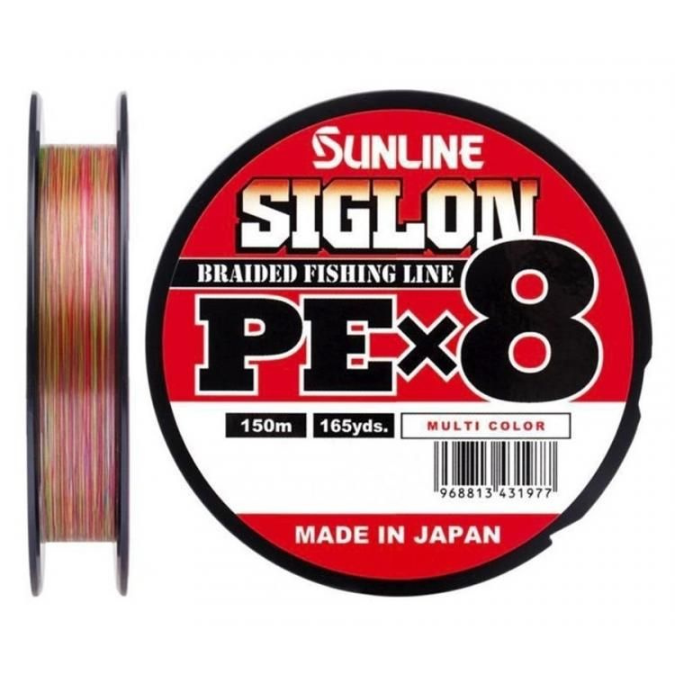 Шнур плетенный SUNLINE Siglon PE x8 150m #1.5 (0.209mm) 11.0kg Multi Color #1