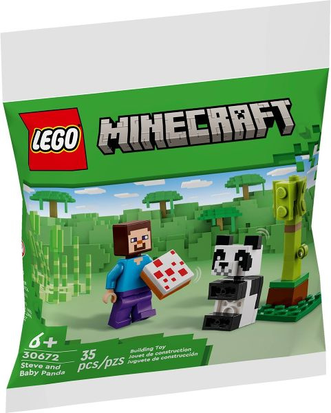 Конструктор LEGO Minecraft 30672 Стив и маленькая панда #1