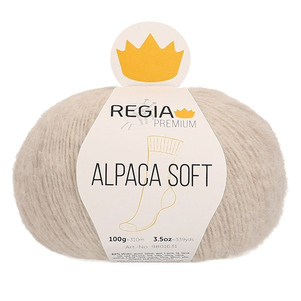 Носочная пряжа Regia Premium Alpaca Soft (00002 Natur) #1