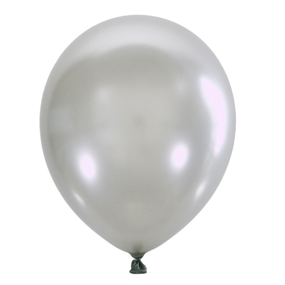 Воздушный шар 5"/13см Металлик SILVER 026 100шт #1