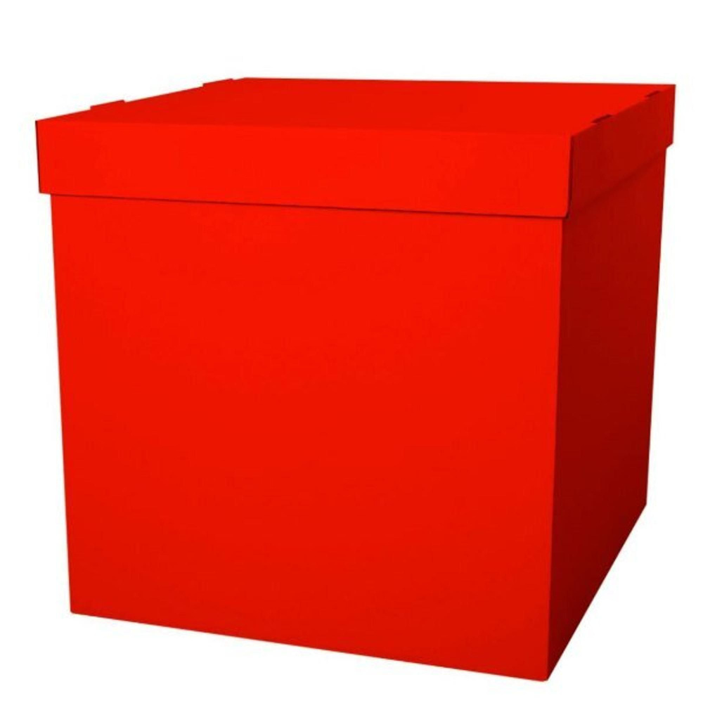 Коробка для воздушных шаров Красная 60 х 60 х 60 см #1