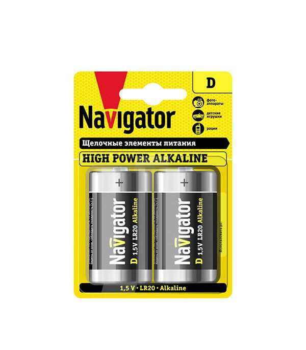 Батарейка Navigator D LR20 1,5 В (2 шт.) #1