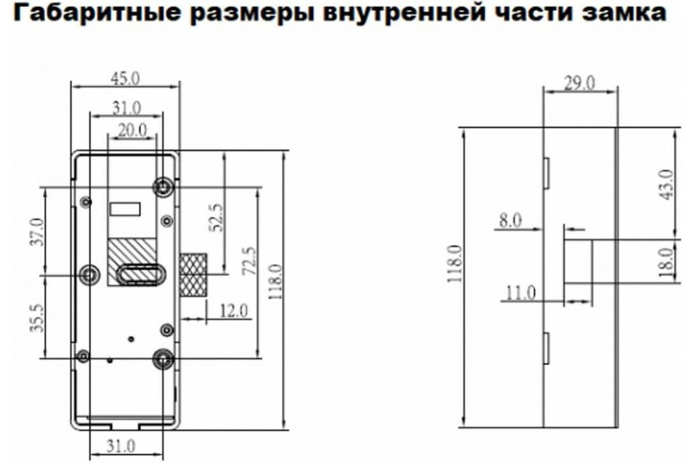 Кодовый электронный замок для шкафчика LOCKTOK VTM009, приватный или публичный доступ VTM009  #1