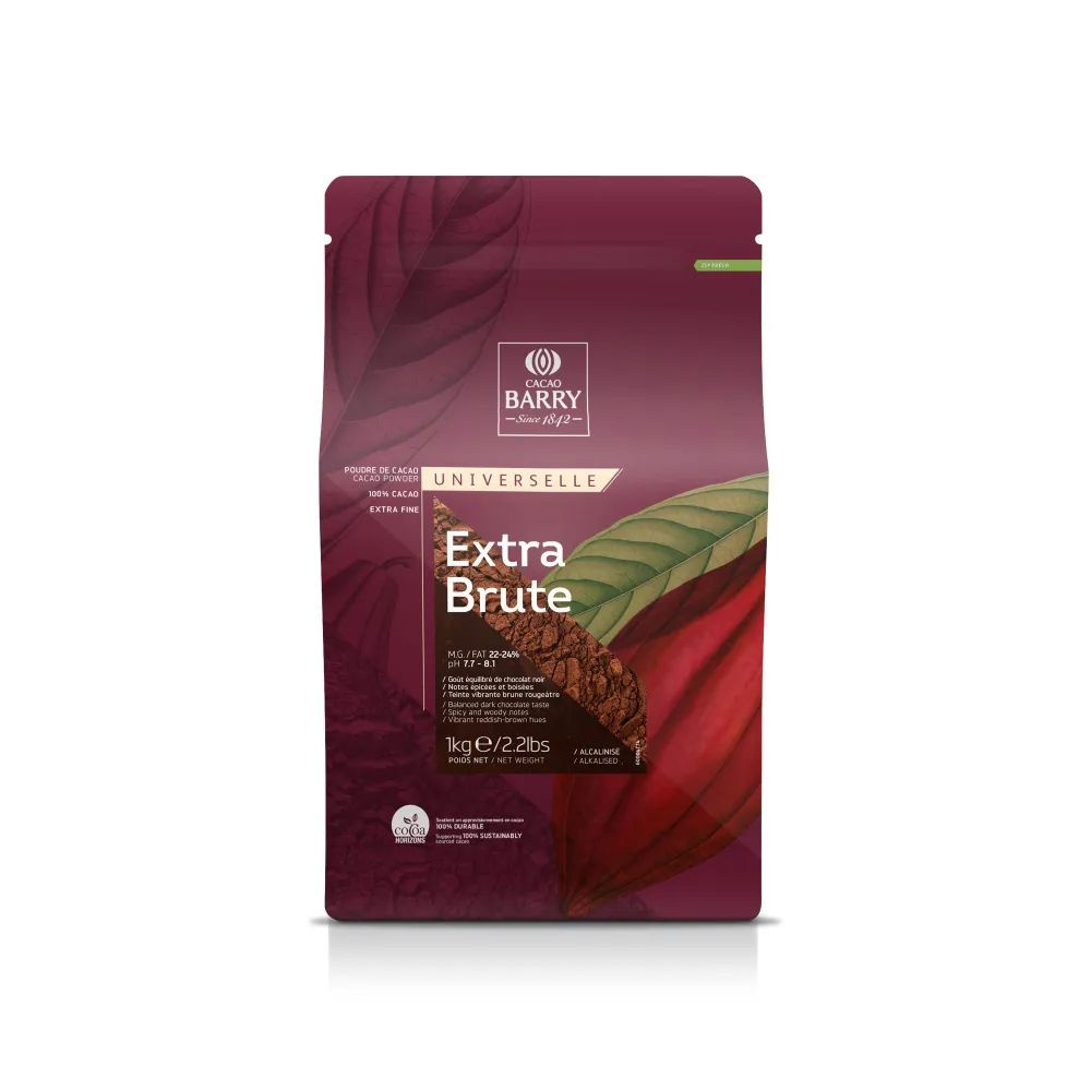 Какао-порошок Cacao Barry EXTRA-BRUTE, темно-красный алкализованный, 1 кг  #1