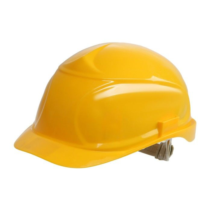 Каска защитная ТУНДРА, для строительно-монтажных работ, с пластиковым оголовьем, желтая  #1