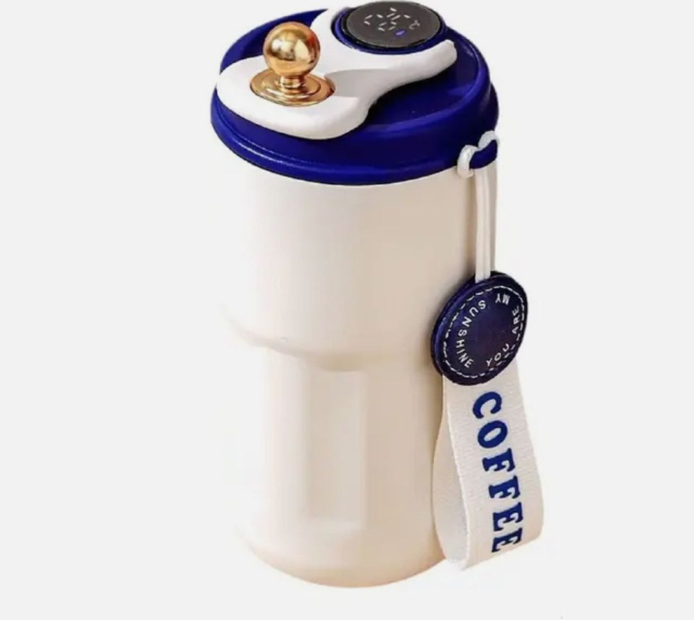 Термокружка с датчиком температуры термостакан для чая, кофе и напитков матермос автомобильный стакан #1