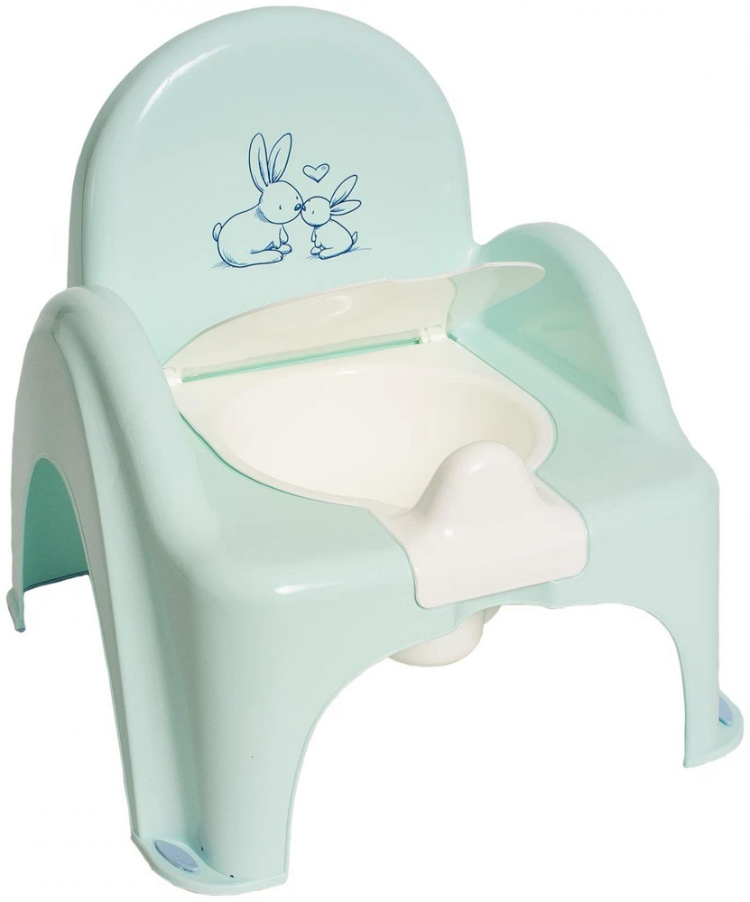 Горшок-стульчик Tega Baby "Кролики", антискользящий, зеленый (KR-012 зел.)  #1