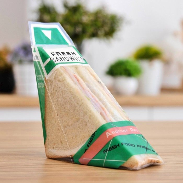Упаковка для сэндвича, зеленый, 23,5 х 5,5 см, 100 штук #1