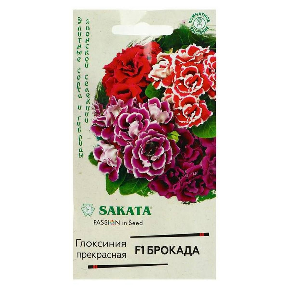 Семена цветов Глоксиния "Брокада", F1, гранулы, 4 шт., 2 упак.  #1