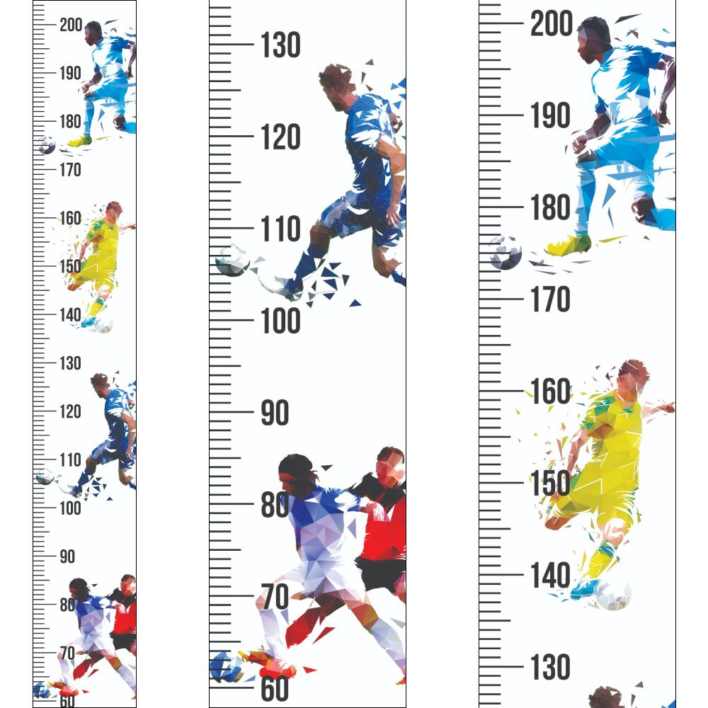 Ростомер самоклеящийся на прозрачной пленке "Футбол" (до 200 см.)  #1