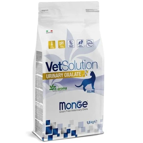 Monge URINARY OXALATE vetSolution корм для кошек при МКБ оксалатного типа 1,5 кг  #1