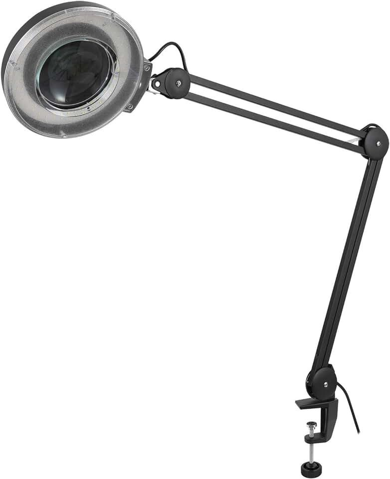 Лампа лупа косметическая LED черная #1