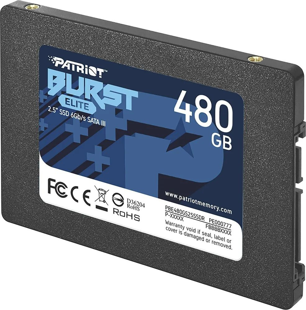 Patriot Memory 480 ГБ Внутренний SSD-диск Burst Elite 2.5" SATA3 6.0 Гбит/с (PBE480GS25SSDR)  #1