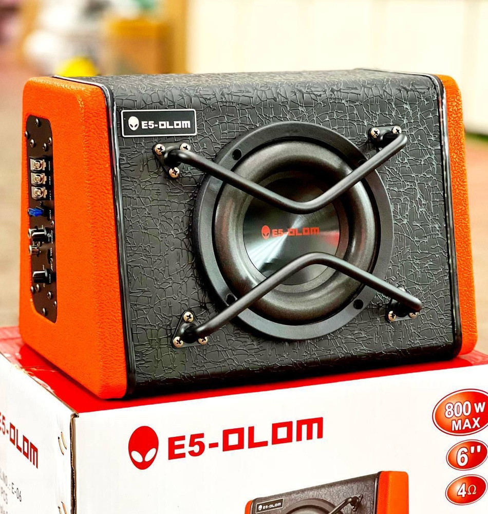 Активный сабвуфер E5 OLOM E06 6 дюймов 800 W - купить по выгодной цене в  интернет-магазине OZON (1477381353)