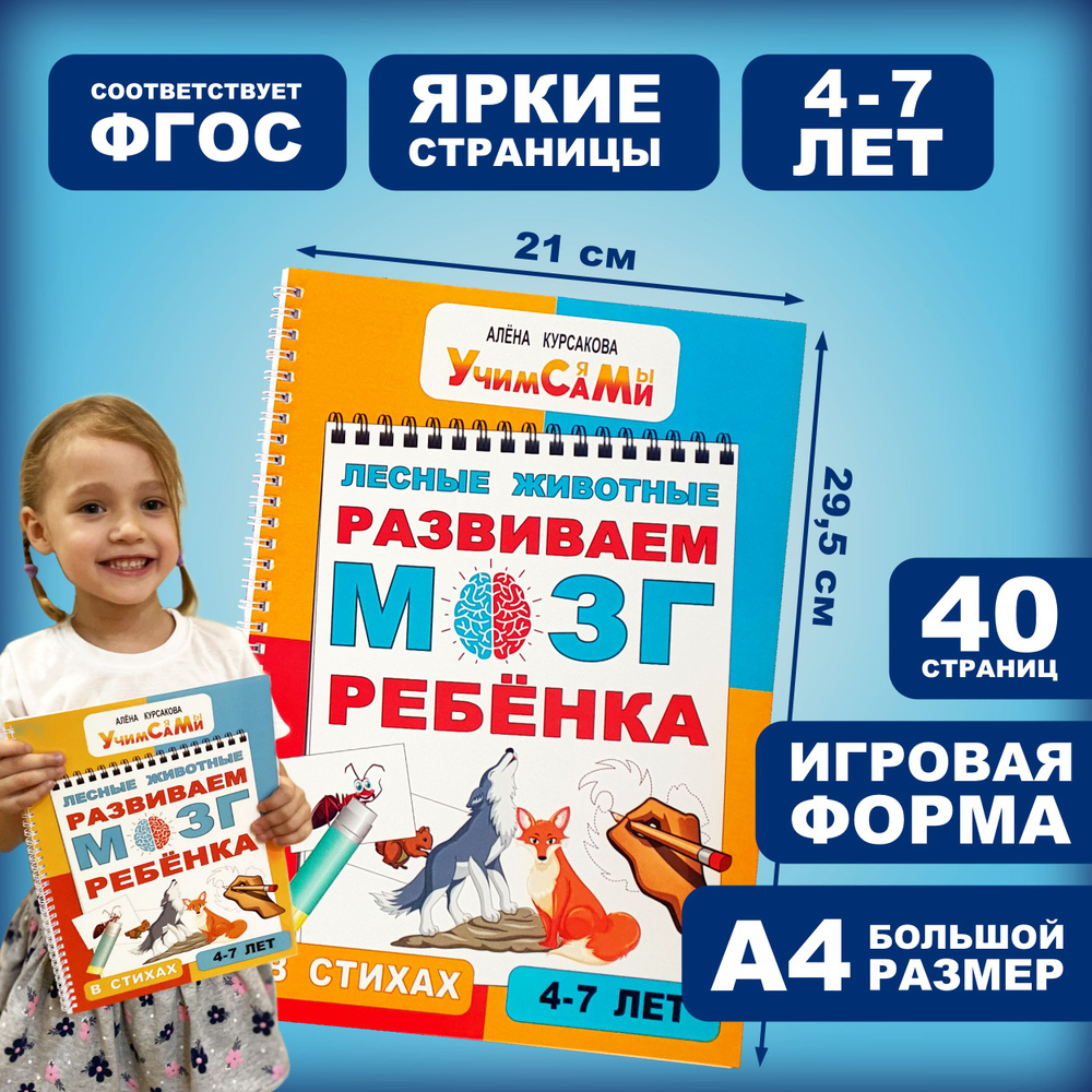 Развивашки для детей 4 года, 5 лет, 6 лет - развивающие логические задания для дошкольников | Курсакова #1